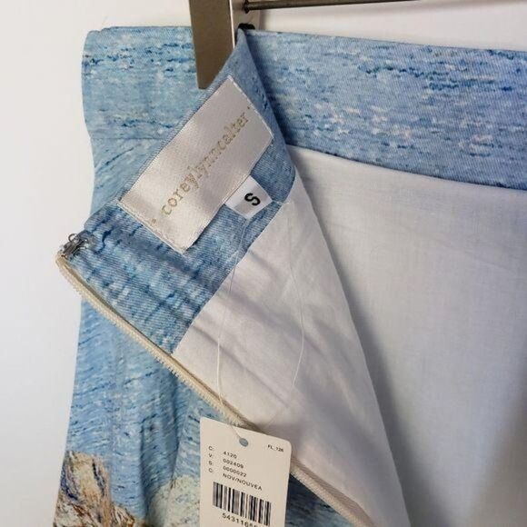 Corey Lynn Carter Wonderland A-Line Midi Skirt Winter Snow Scenery Size Small - Picture 11 of 12